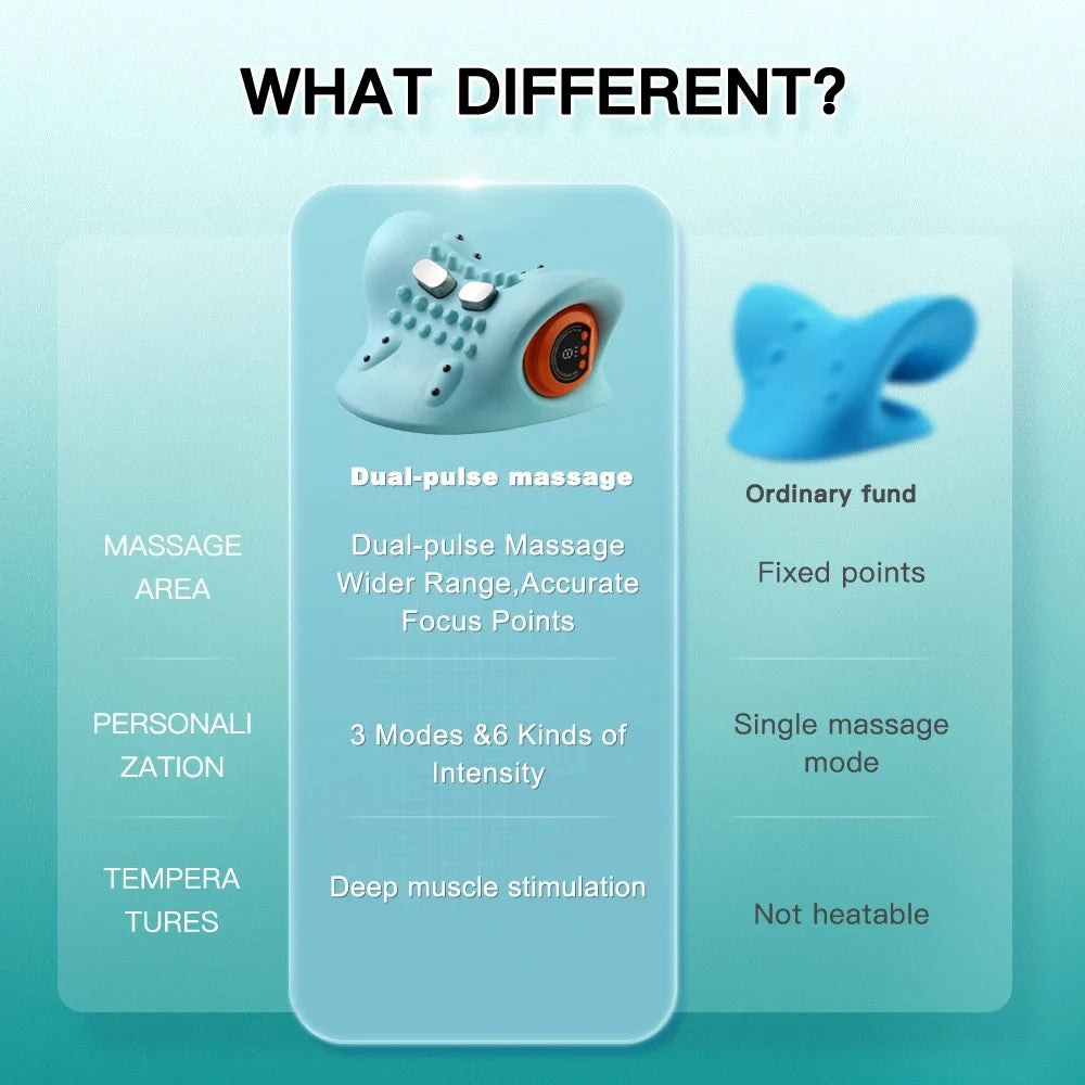 EMS Cervical Massager Båre lavet af højkvalitets, holdbare materialer, designet til at lindre nakkespændinger, forbedre blodcirkulationen og slappe af musklerne sikkert og effektivt.