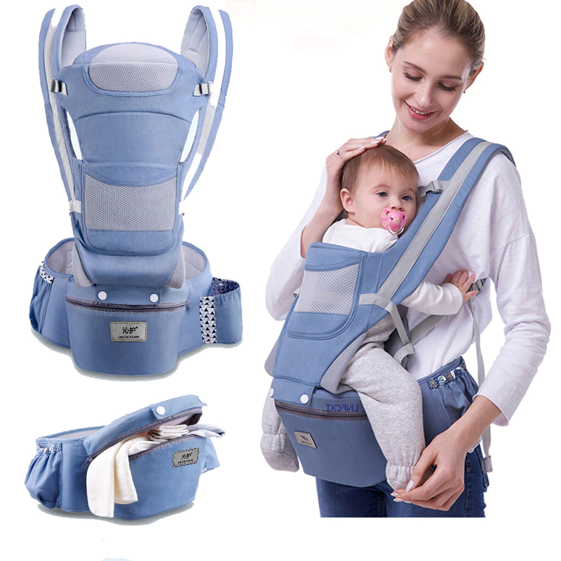Ergonomic Baby Carrier for Newborn to Toddler Hip Healthy Adjustable Baby Carrier with Multiple Positions Gray