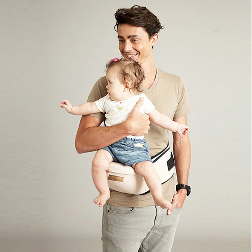 Ergonomic Baby Waist Seat Hip Carrier with Back Support for Hands Free Parenting Green