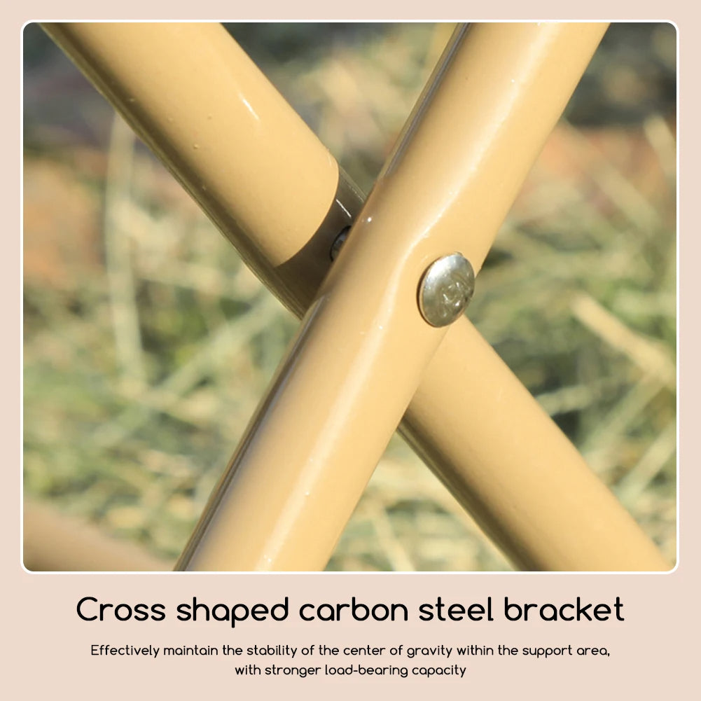 Sammenfoldelig rygsæk skammel Bærbar 2 i 1 letvægts campingstol med opbevaringstaske til udendørs aktiviteter Grå