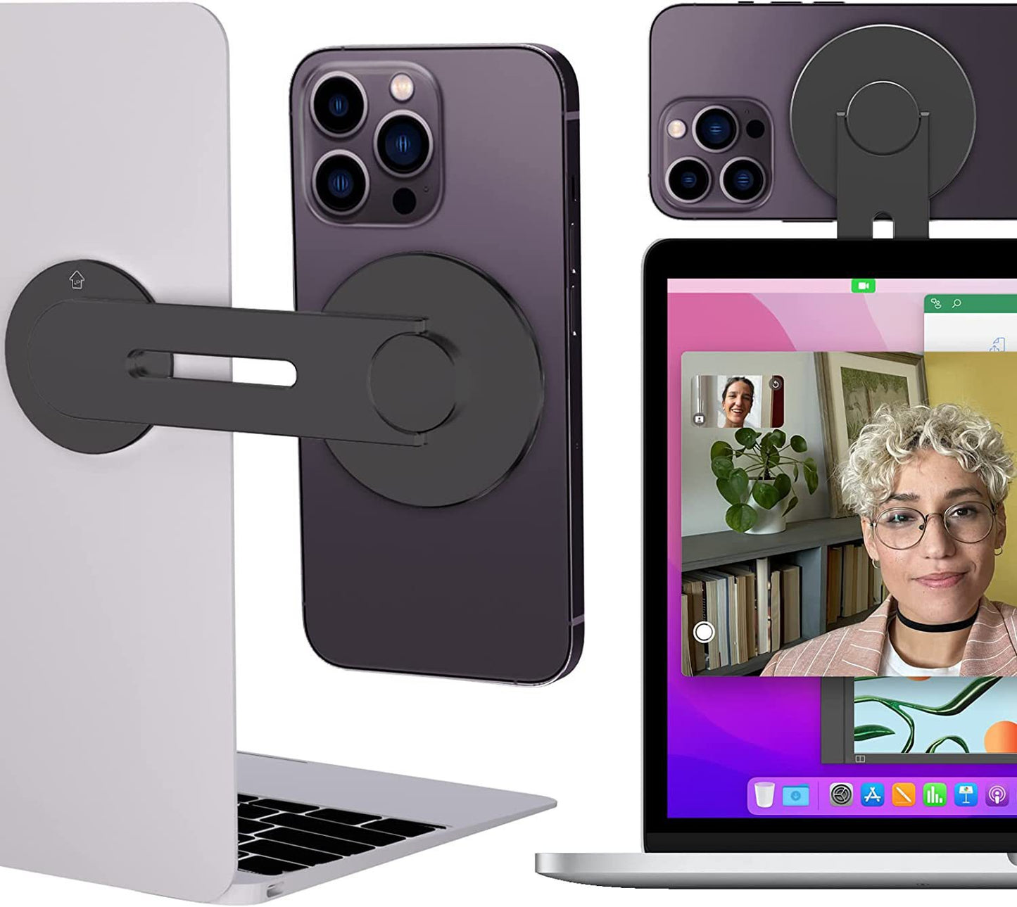 Yüksek kaliteli malzemelerden üretilen Manyetik Dizüstü Bilgisayar Telefon Tutucu, cihazınızı korur, bilek kayışı ile kaymaz tasarımı sayesinde sağlamlık ve güvenlik sağlar.