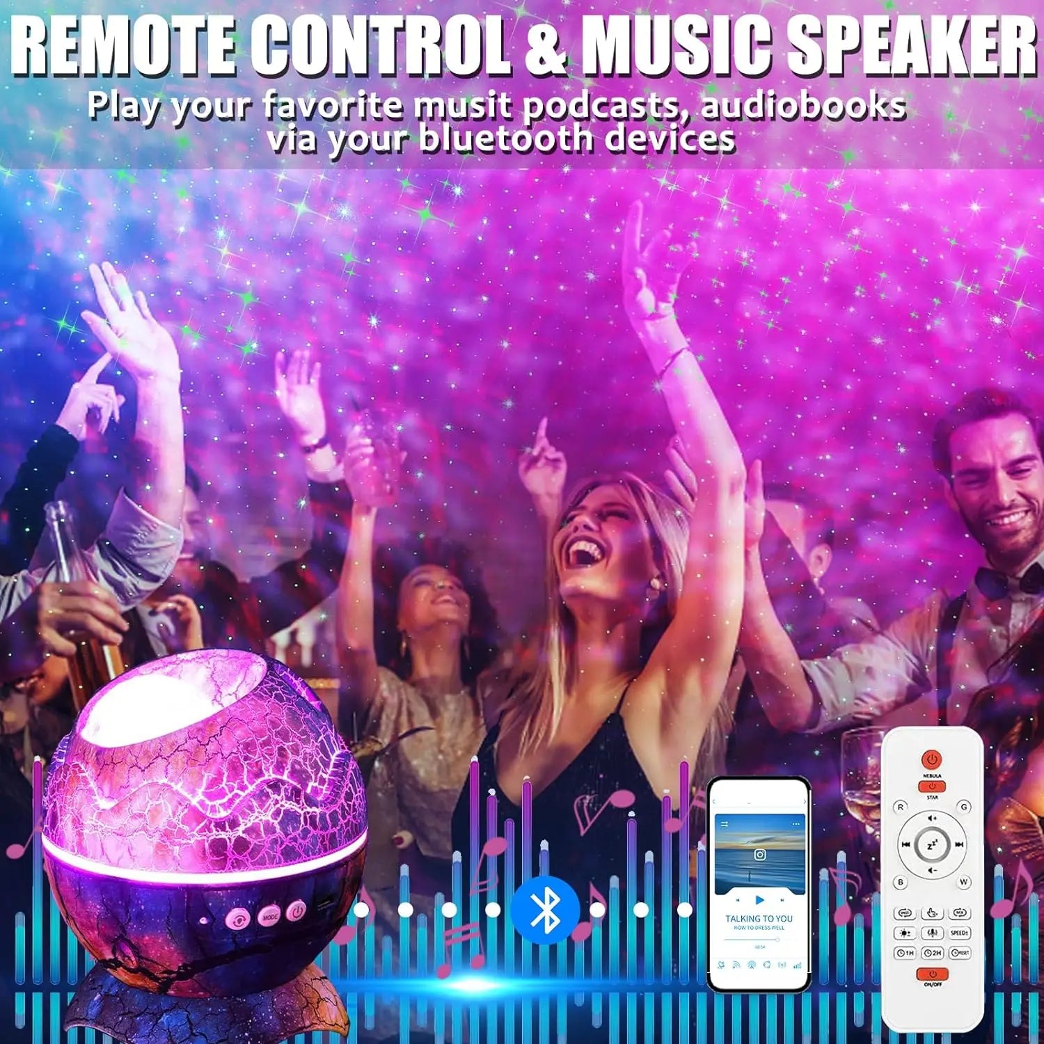 Galaxy Dinosaur Egg-projektor