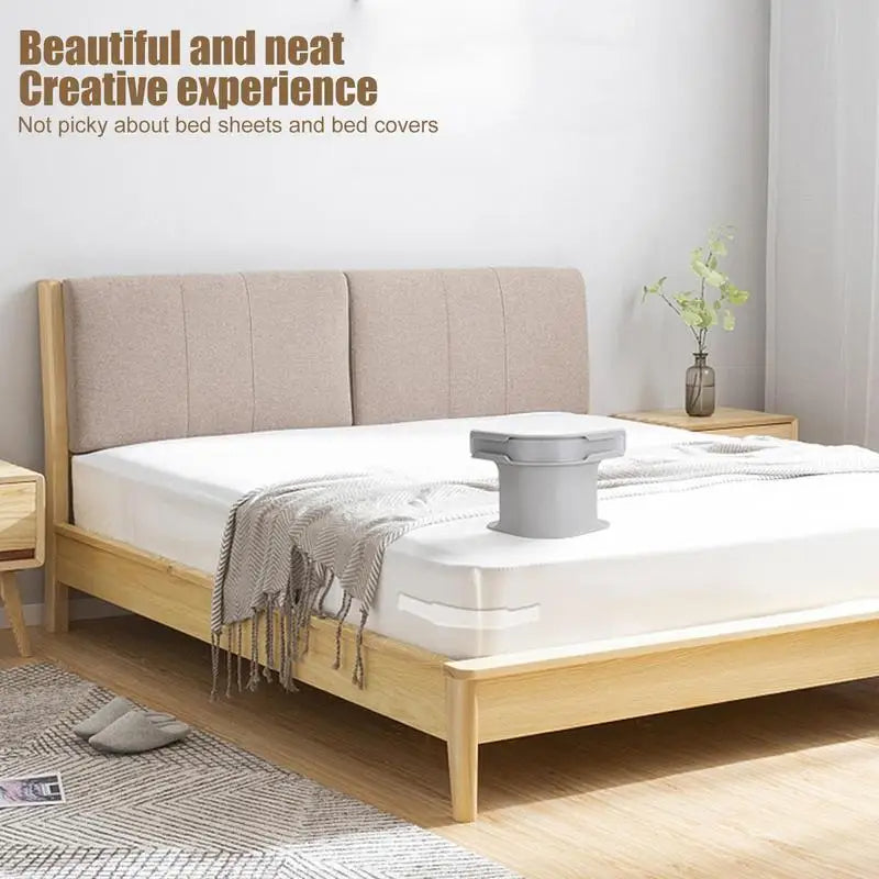 Fixadores de Lençóis de Alta Resistência Tiras Elásticas Ajustáveis para Lençóis com Clipes de Metal para Roupa de Cama Sem Rugas Bege