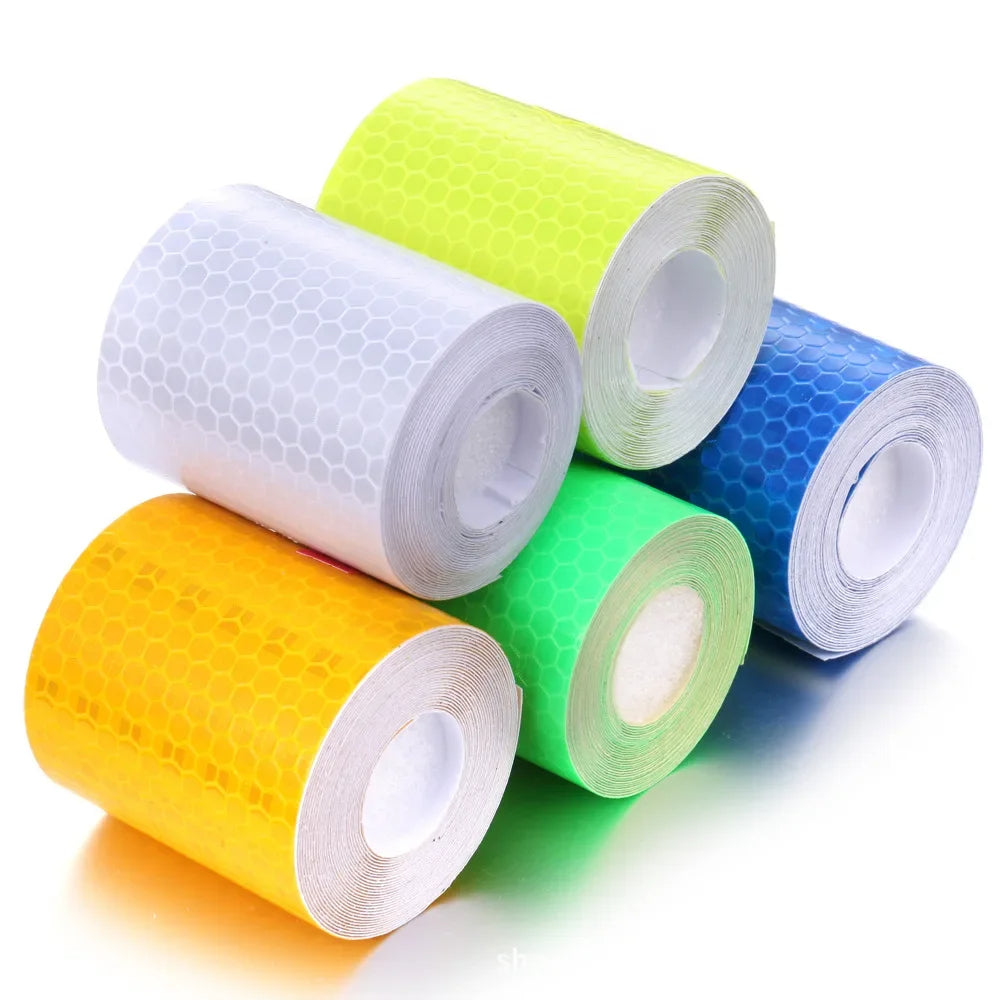 High Intensity Car Reflective Tape Waterproof Self Adhesive Vehicle Safety Tape Yellow for Night Visibility