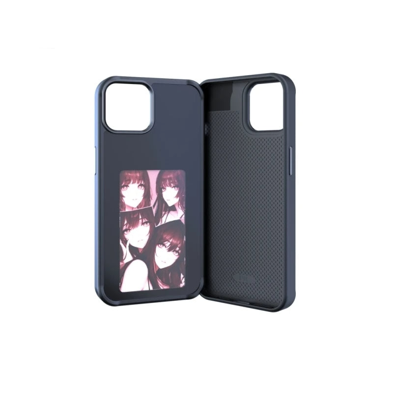 E-Ink DIY telefonetui lavet af holdbare materialer, tilpasset display til personlig tekst eller tegninger, beskytter din telefon, mens den tilføjer et kreativt touch.