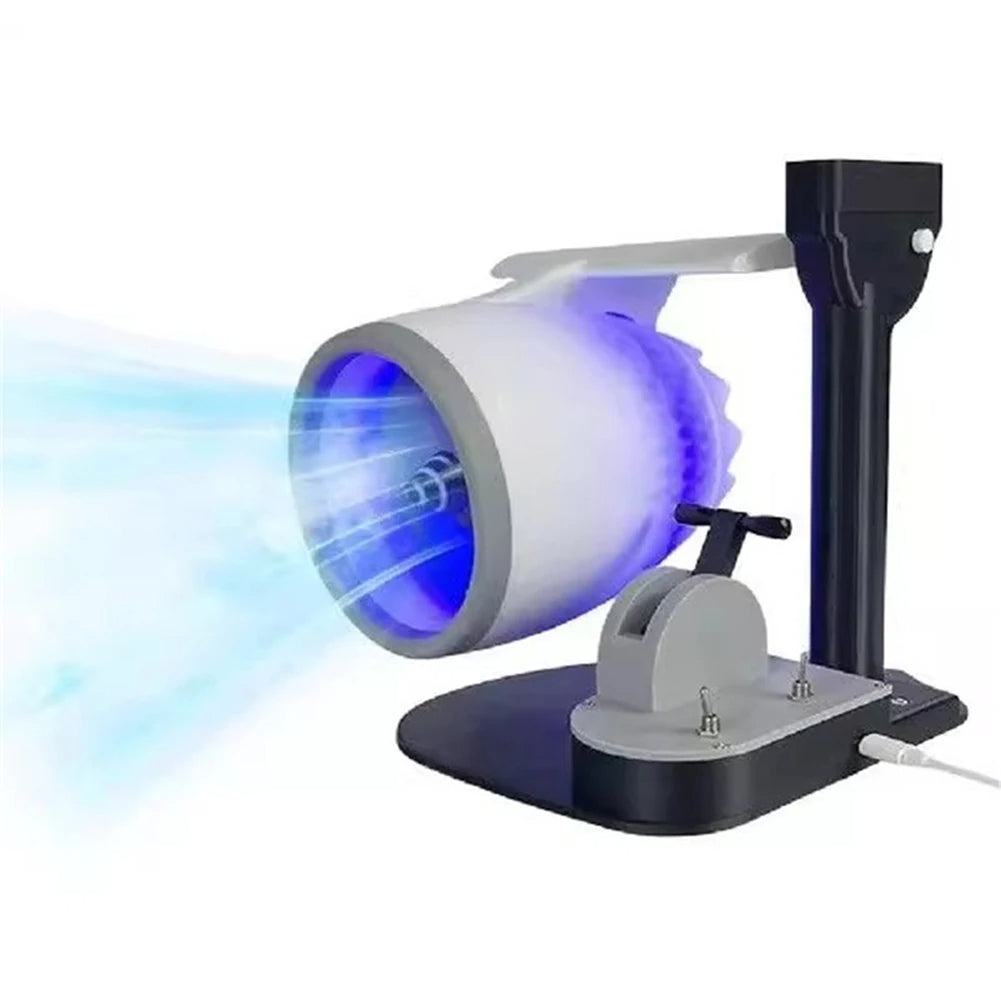 Jet Engine Style Fan Humidifier USB Powered Desktop Turbofan with Ultrasonic Atomizer and Tail Light