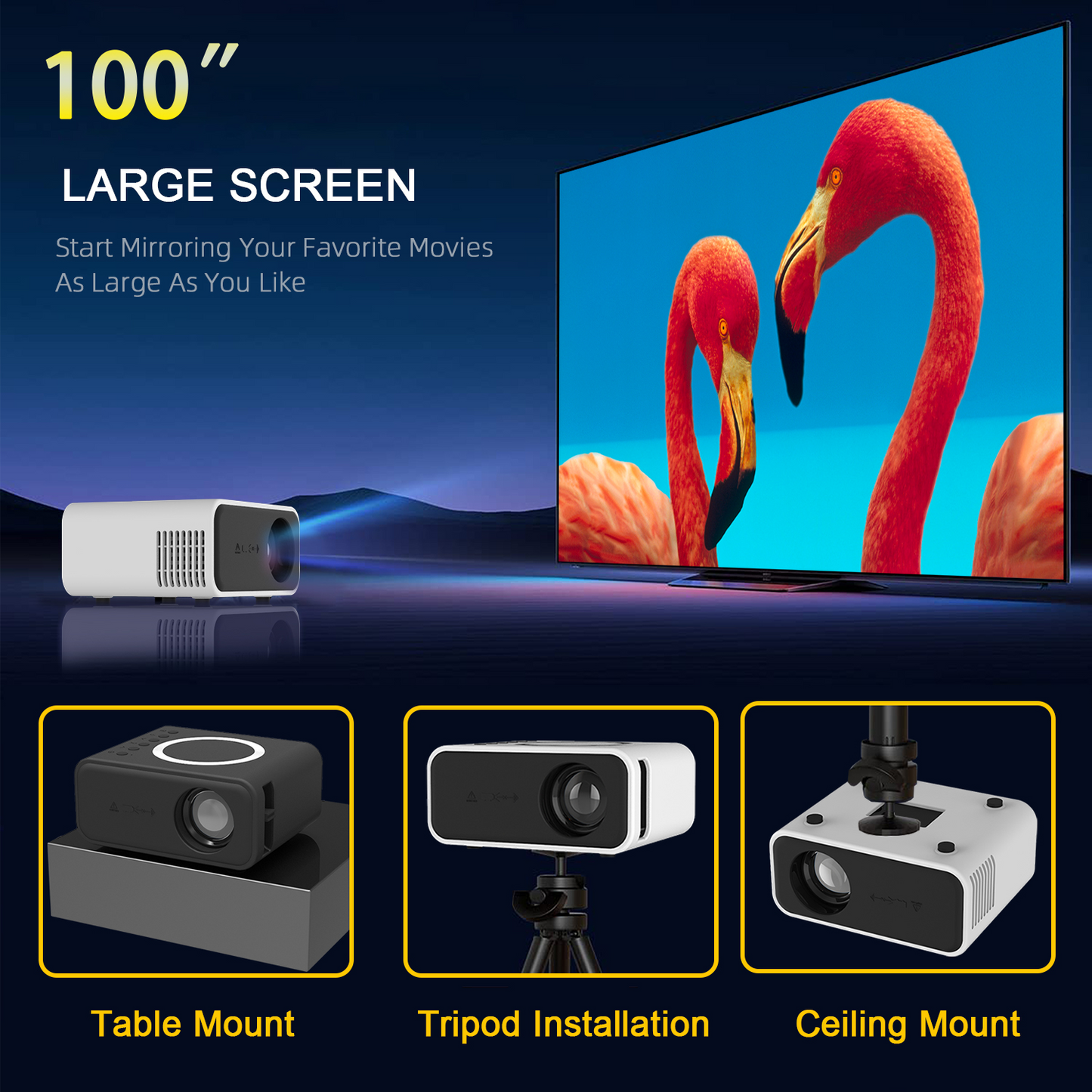 LED Mini Wireless Projector