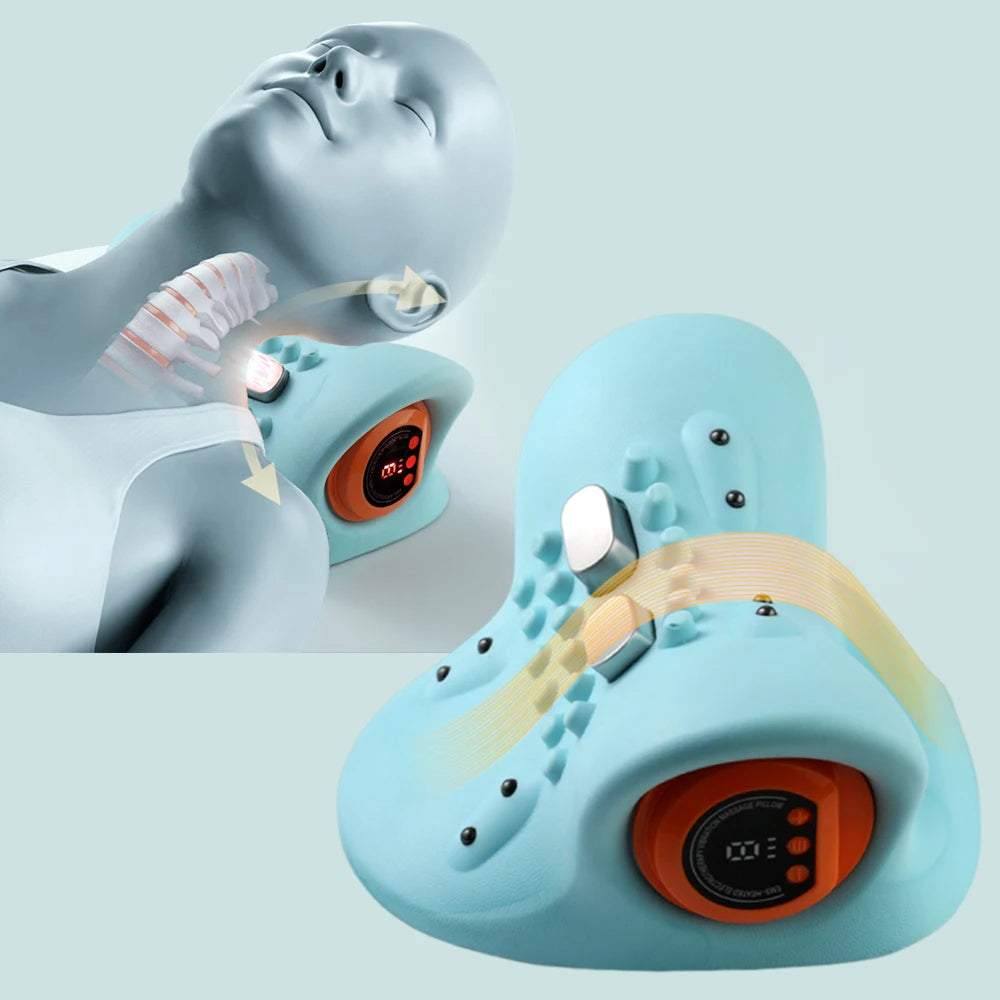 EMS Cervical Massager Båre lavet af højkvalitets, holdbare materialer, designet til at lindre nakkespændinger, forbedre blodcirkulationen og slappe af musklerne sikkert og effektivt.