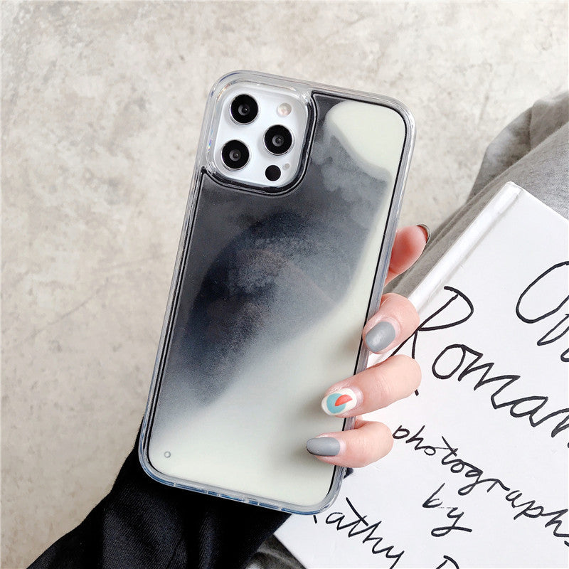Luminous Quicksand Phone Case iPhone Glow in the Dark Liquid Glitter with Shockproof Protection