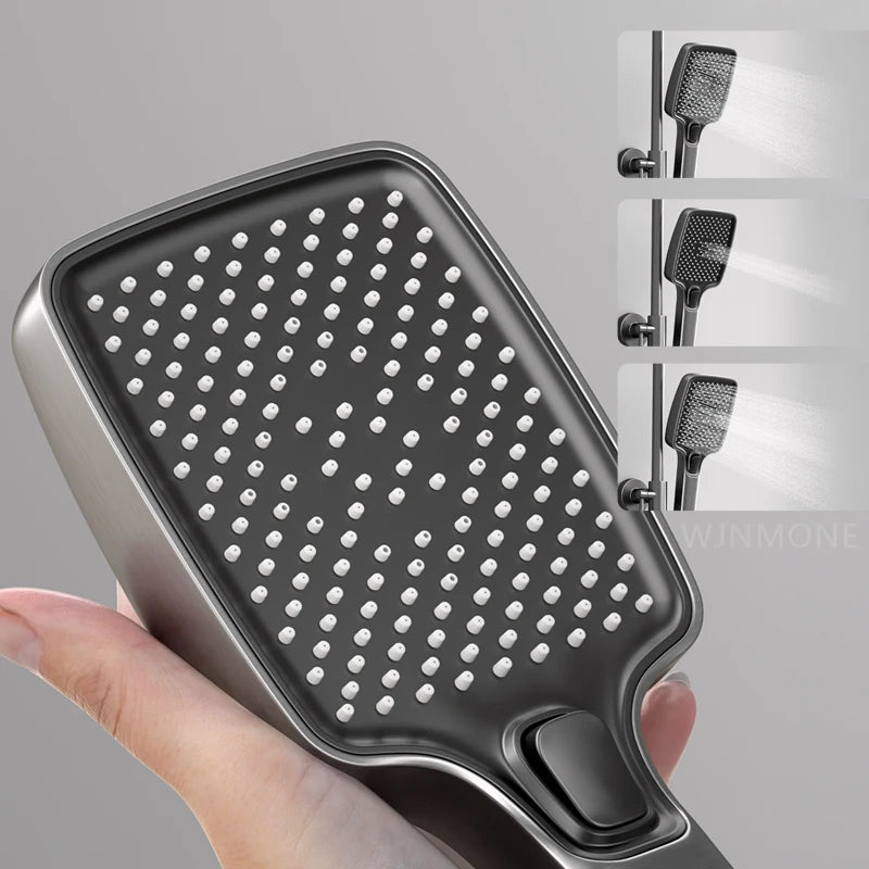 Luxury Shower System Thermostatic Set with Piano Key Controls LED Lighting and Digital Display