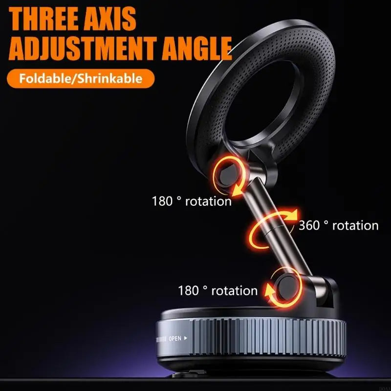 MagSafe Compatible Vacuum Magnetic Phone Holder 360 Rotation Suction Mount for Car Gym Home
