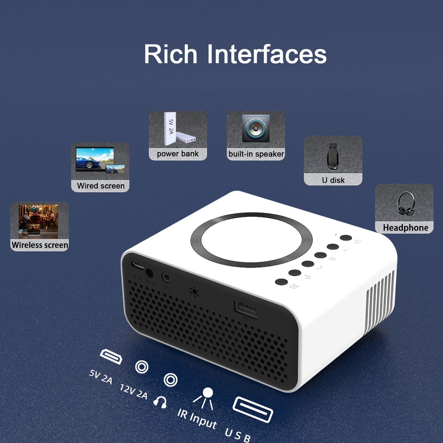 Mini LED Projector Wireless