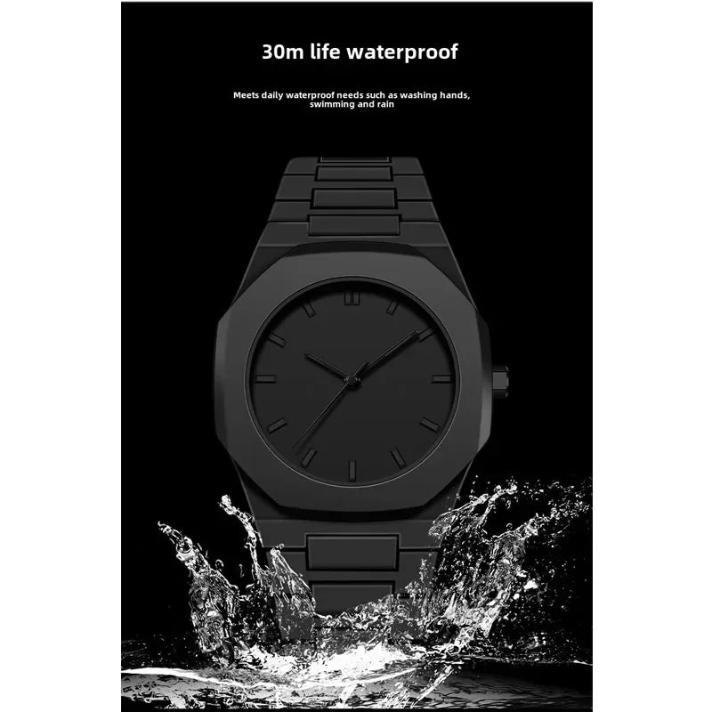Minimalistic Arabic Numerals Unisex Watch Quartz Timepiece with Waterproof Feature and Leather Band