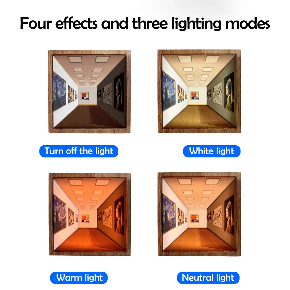 Naked Eye Visual 3D Night Light Painting