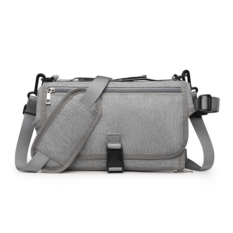 Portable Baby Changing Mat with Built in Pillow Waterproof Foldable Diaper Pad with Stroller Strap
