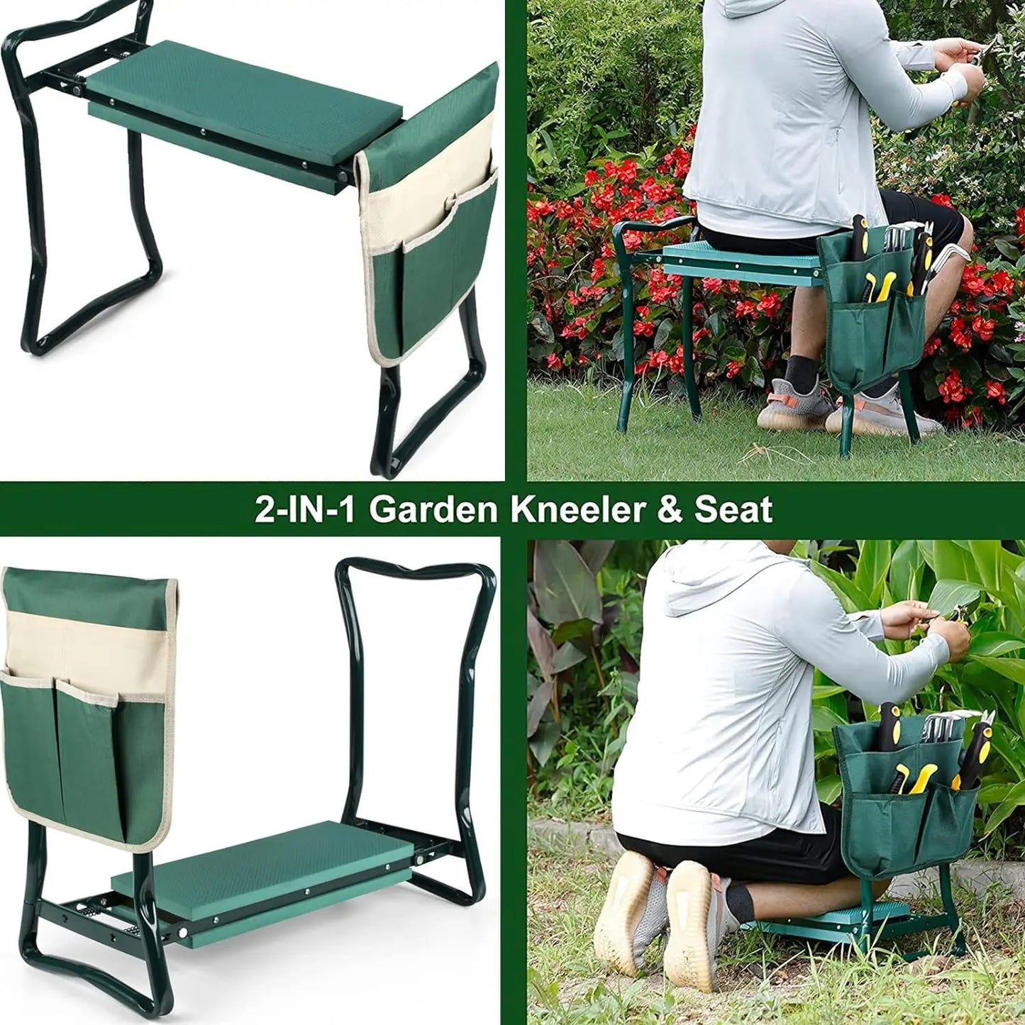 Bærbar Garden Kneeler Foldestol