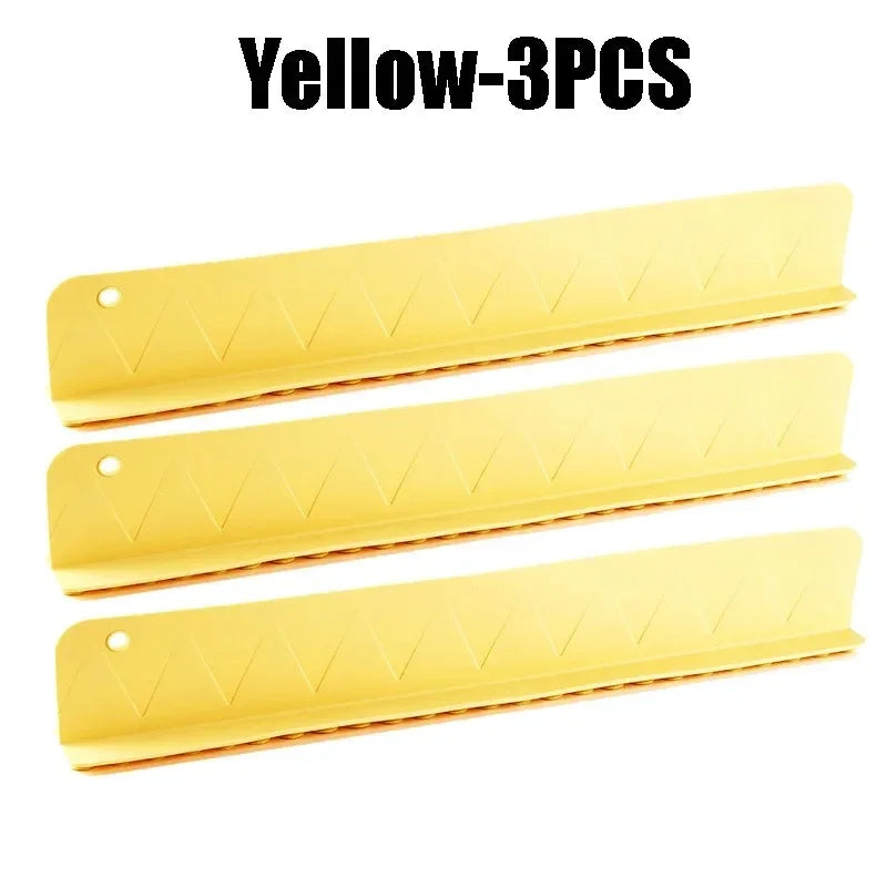 Three yellow metal strips with a textured surface on a white background, labeled 'Yellow-3PCS'.