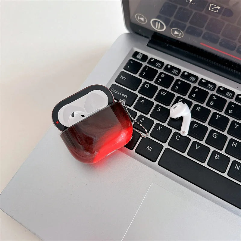 Protective Luminous Quicksand AirPods Case Glow in the Dark with Moving Liquid Sand for AirPods Pro 4 3 2 and Original