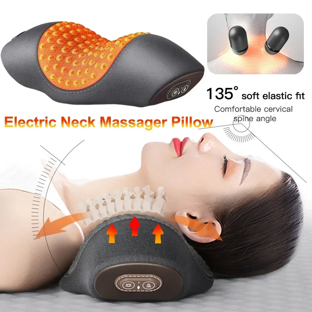 Genopladelig elektrisk nakkemassagepude Opvarmning & Vibration