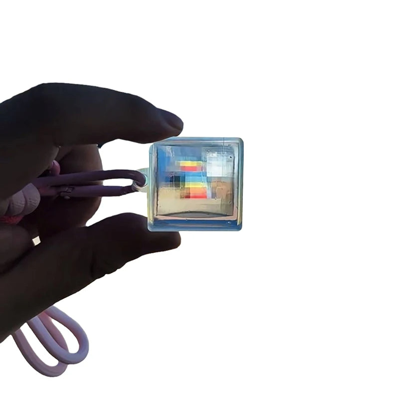 Retro 8 Bit Pixel Filter Keychain Lens for Creative Photography and Gaming