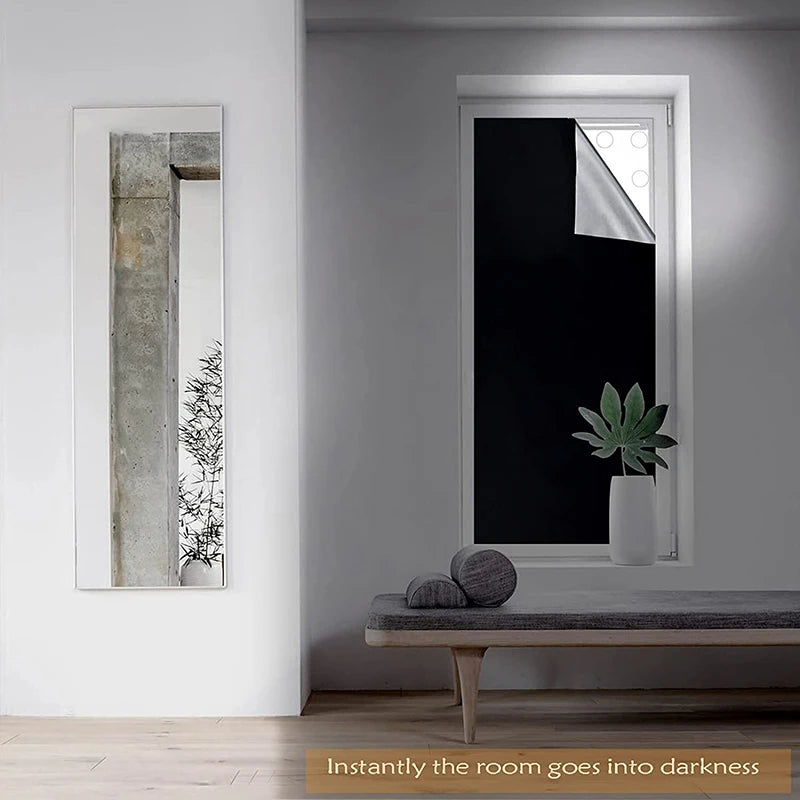 Self Adhesive Pleated Blackout Blinds No Drill Window Shades Cordless Light Blocking Temporary Window Treatment Gray