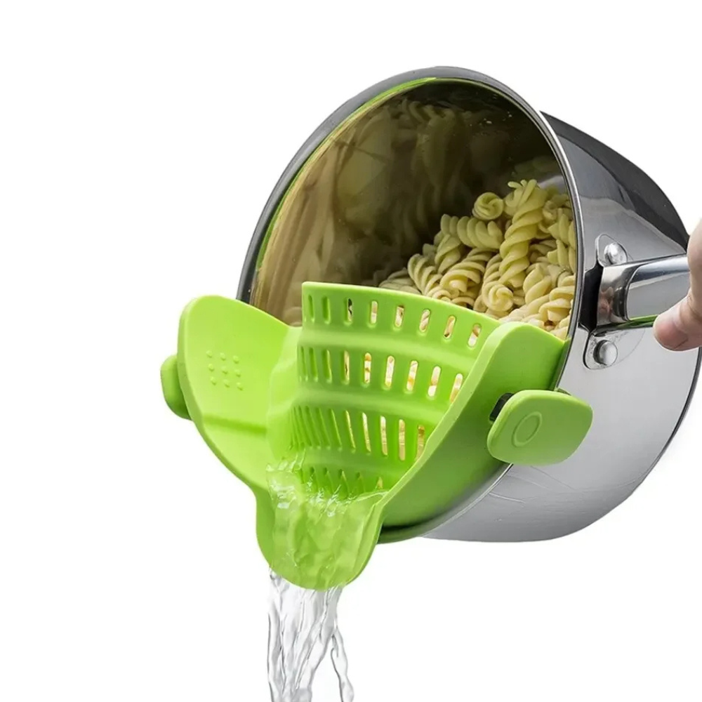 Silicone Pot Strainer Universal Clip Adjustable Clip On Colander for Pasta Vegetables and Canned Foods