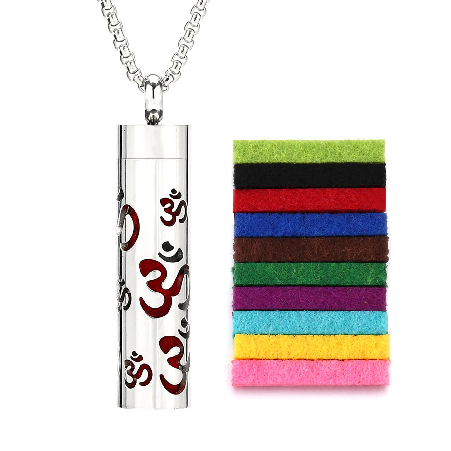 Stainless Steel Aromatherapy Scent Necklace Perfume Oil Diffuser Locket Jewelry for Couples Blue
