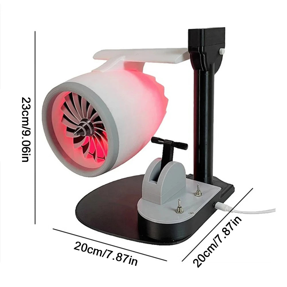 USB Desktop Jet Engine Fan Humidifier Turbofan with Tail Light and Ultrasonic Atomizer