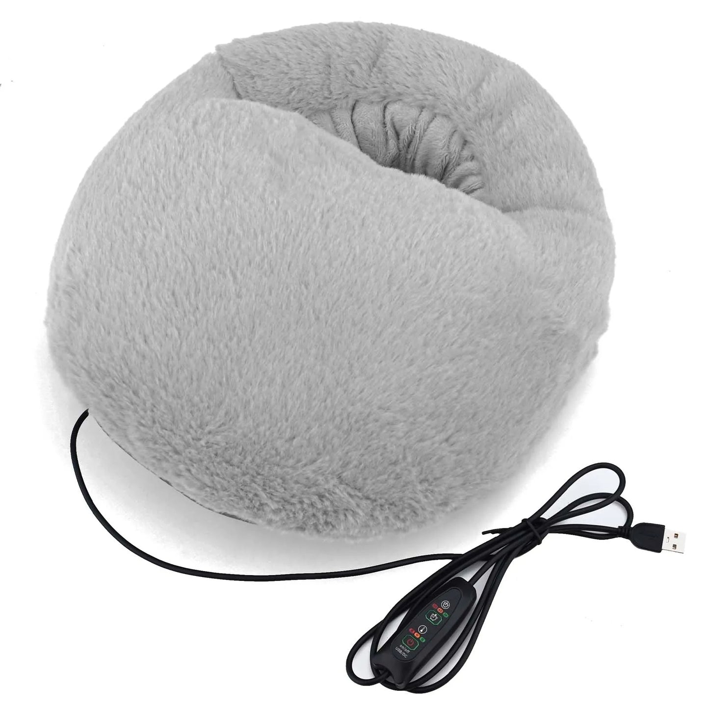 USB Electric Foot Warmer with Goose Down Padding Washable Heated Foot Warmer Slippers for Winter 5V Safe Heating Pad for Office and Home Use General