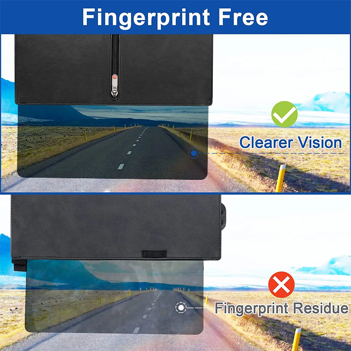 Universal Anti Glare Sun Visor Extender Clip On UV Protection Sun Blocker for Cars Clear