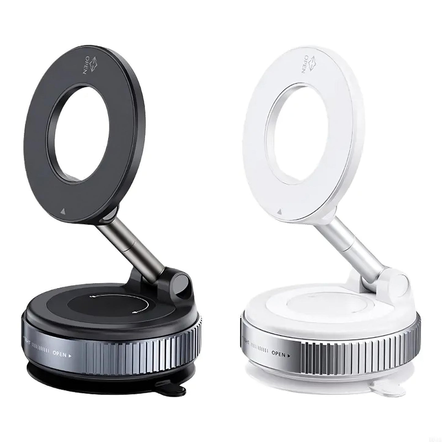 Vacuum Magnetic Phone Holder MagSafe Compatible Adjustable Suction Mount with 360 Rotation for Car Gym and Home Use