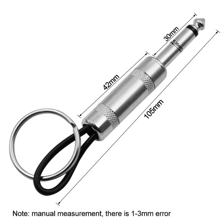Wall Mounted Guitar Amp Jack Rack Key Organizer with 4 Plug Keychains