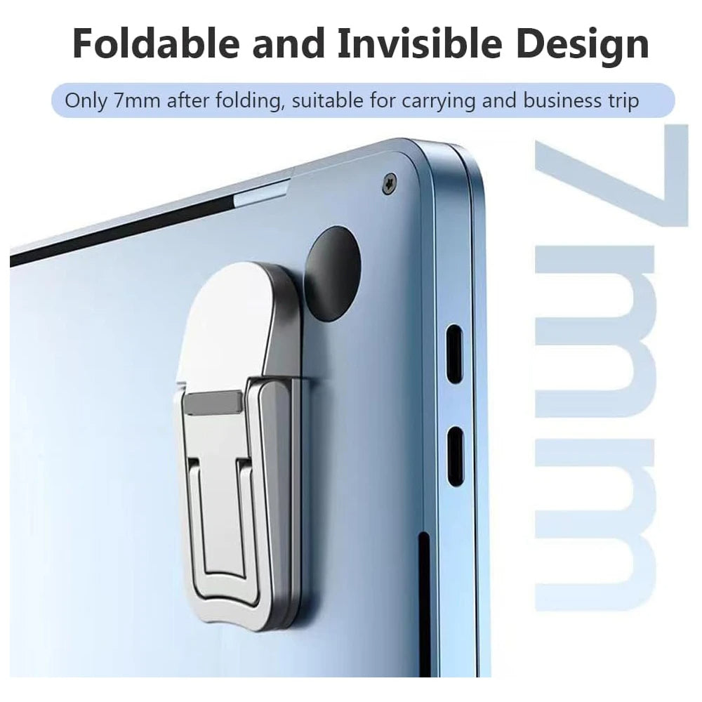 Adjustable Ergonomic Foldable Laptop Stand Portable Zinc Alloy With Cooling Design