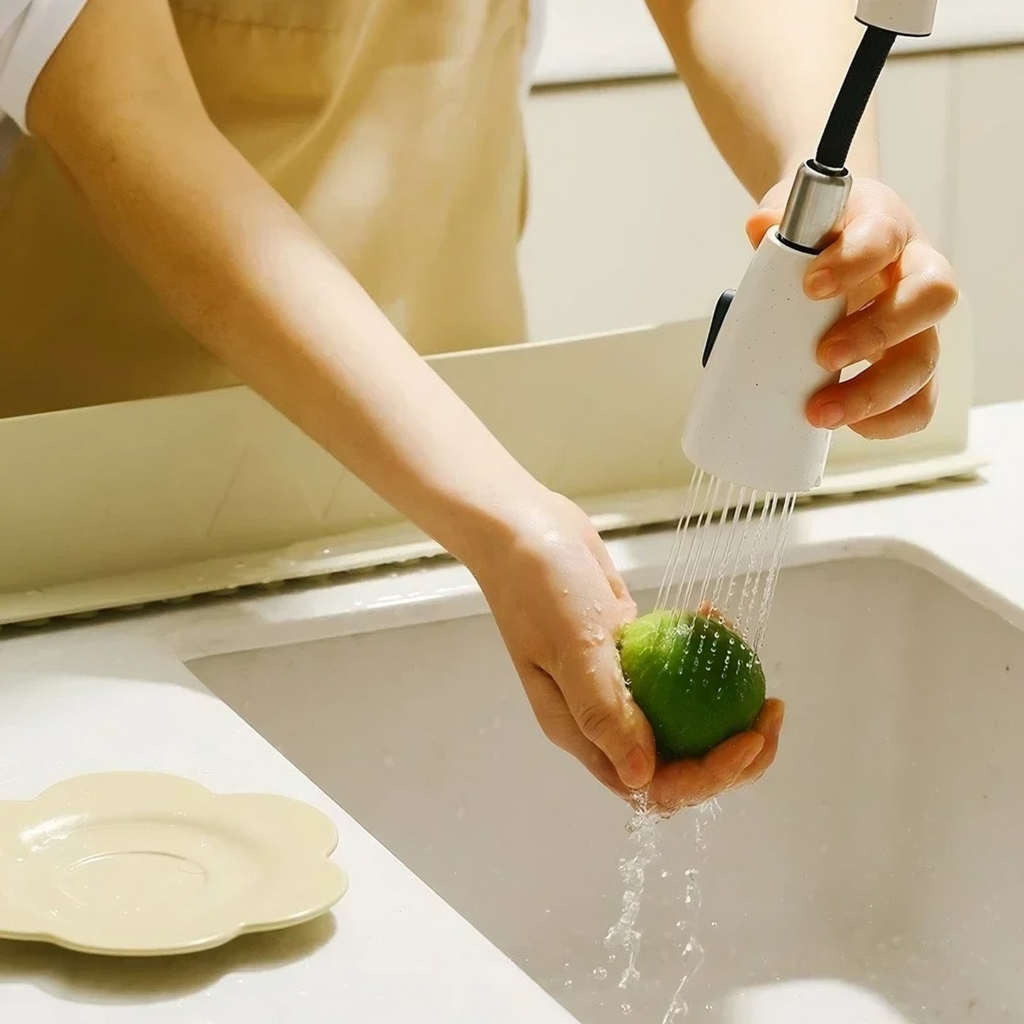 Anti Slip Suction Base Premium Silicone Kitchen Sink Splash Guard Water Protector
