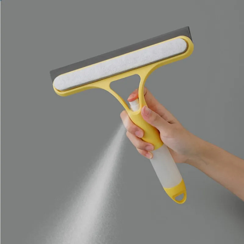 Auto Glass Cleaning Solution 3 in 1 Car Window Cleaner Tool Spray Bottle Microfiber Scrub Wiper Blade