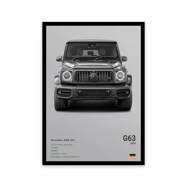 automotive car wall art canvas