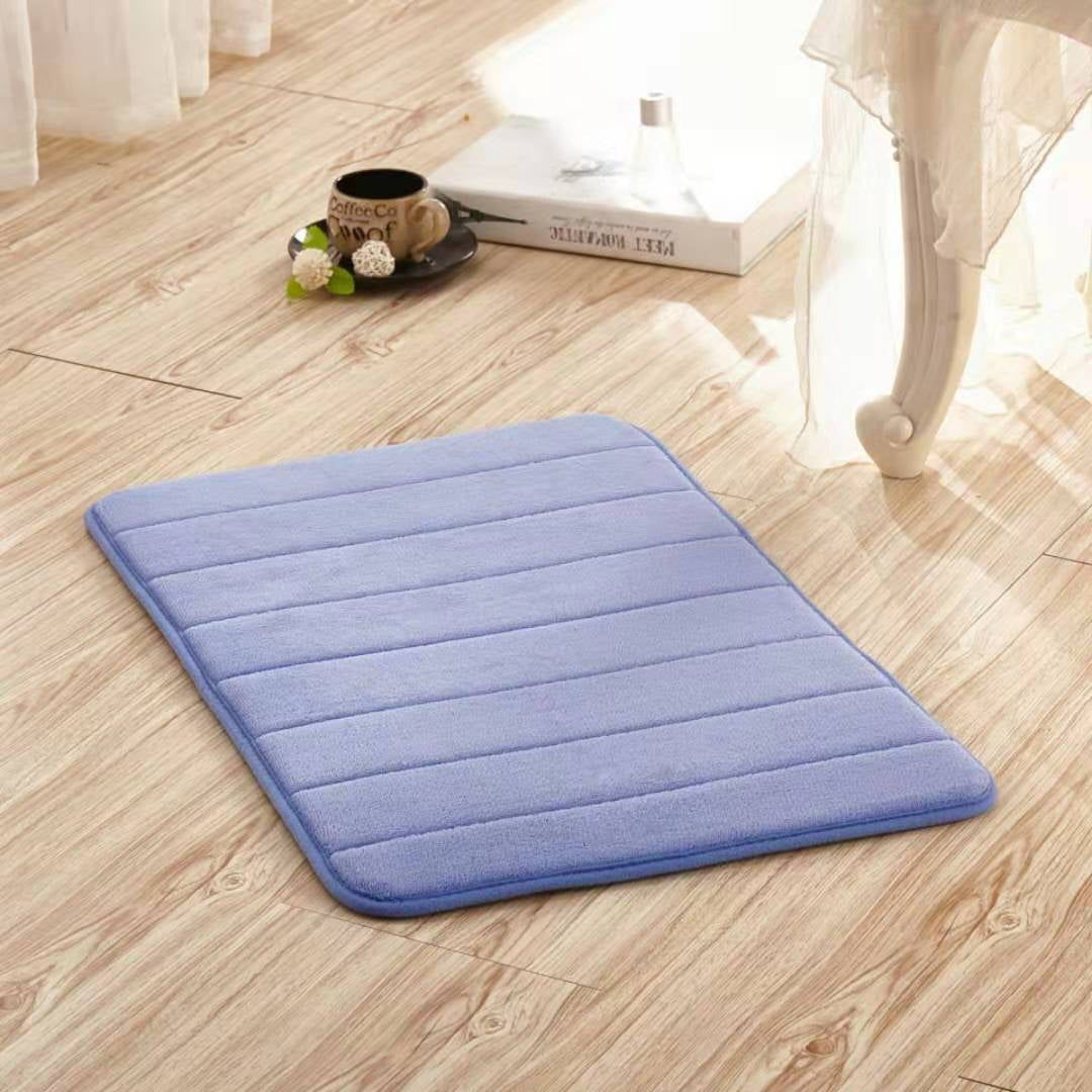 Bath Mat Memory Foam Ultra Absorbent Soft Coral Velvet Non Slip Base