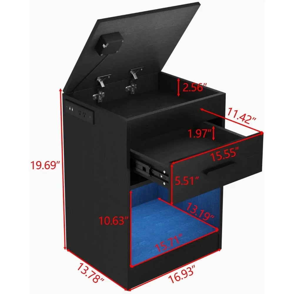 Κομοδίνο με Κλειδαριά Ασφαλείας RFID για Προσωπικά Αντικείμενα