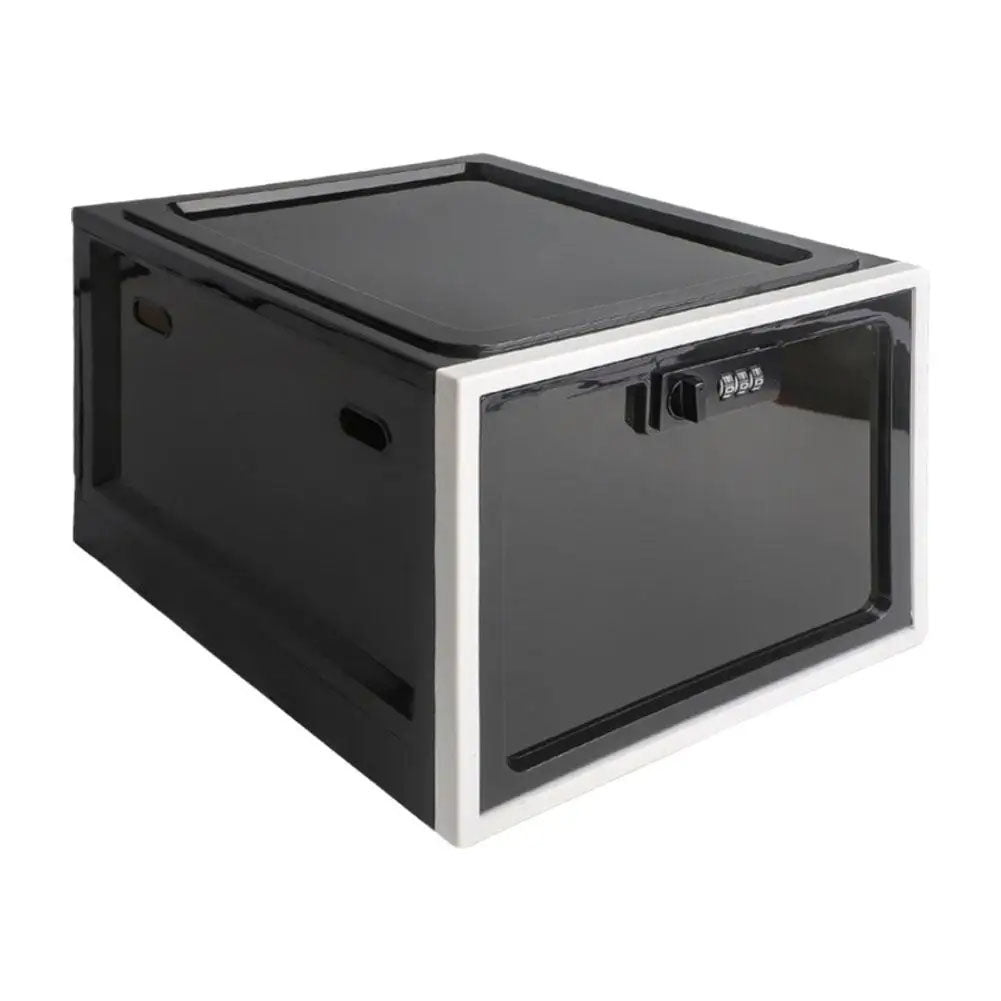 Clear Lockable Fridge Box With Combination Lock Storage Container For Food Medicine Personal Items