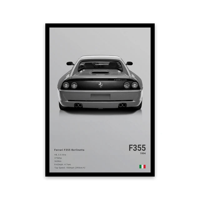 colorful car wall art canvas