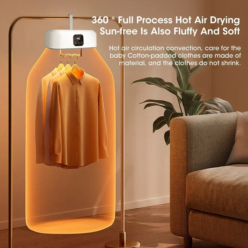 Compact Electric Travel Clothes Dryer Portable Fast Drying Unit