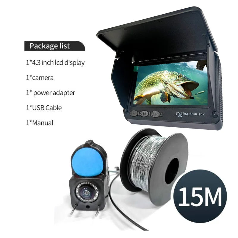Telecamera da Pesca Portatile Compatta per Pescatori con LCD e Custodia Impermeabile