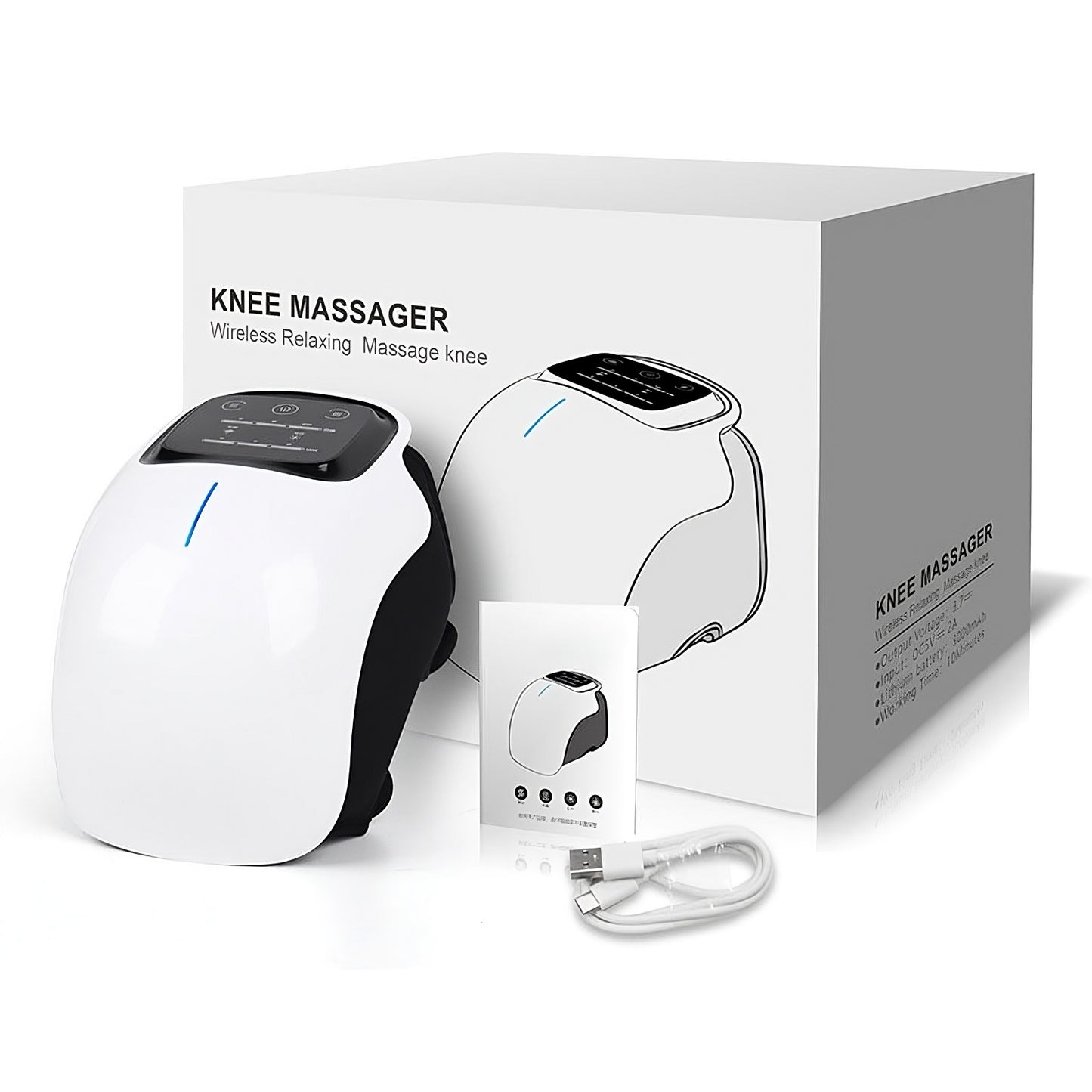 Cordless Knee Therapy Massager Electric Infrared Light Heat For Joint Recovery
