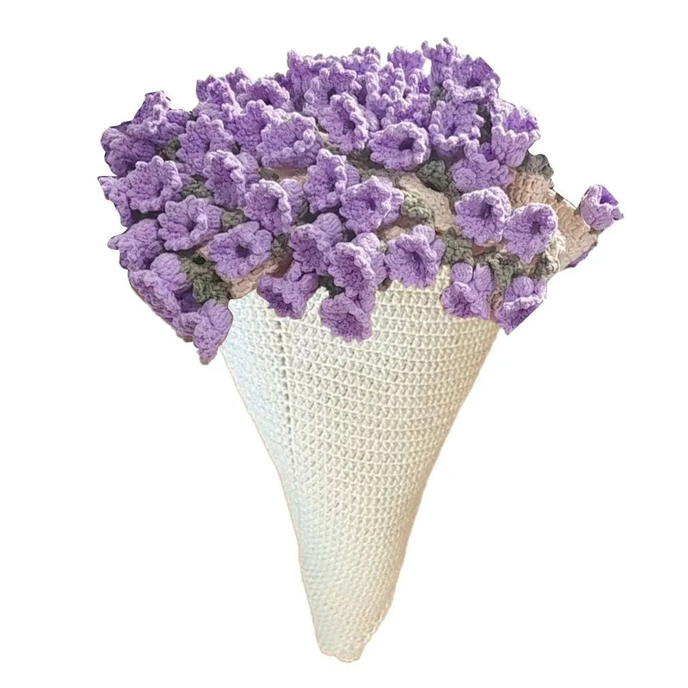 Manta de Croché com Ramo de Rosas para Casamentos e Ocasiões de Presente