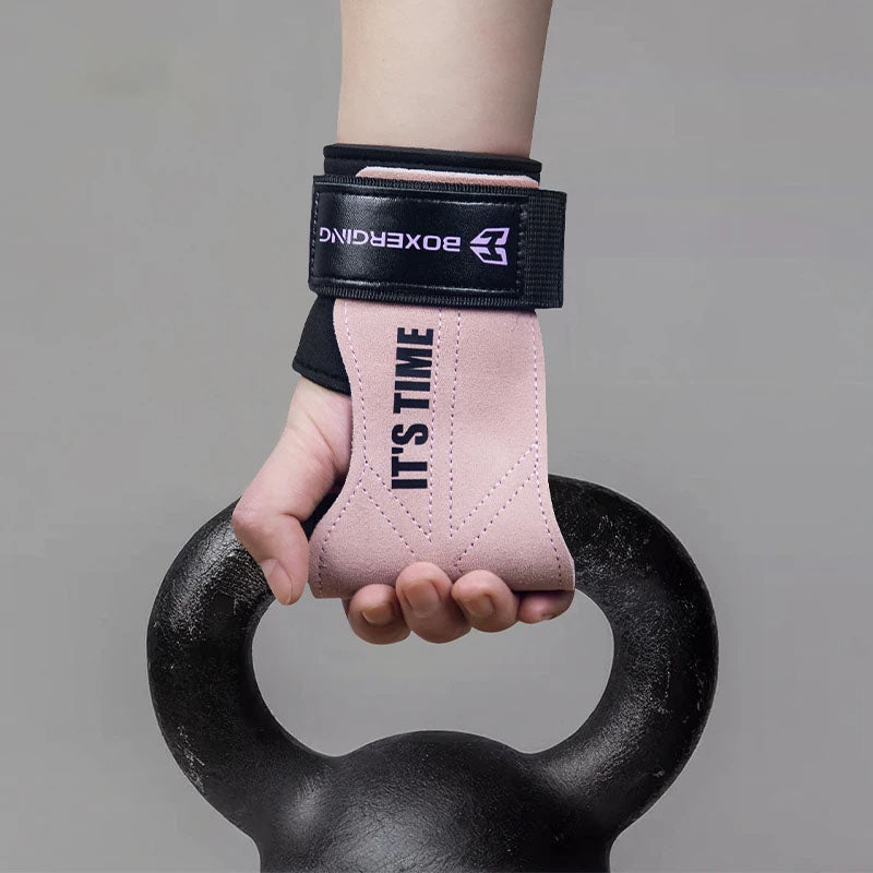 Deadlift Weightlifting Grip Pads Premium Leather Hand Protection For Gym CrossFit Training