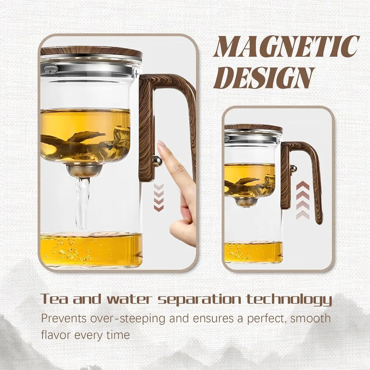 decorative wooden tea pot