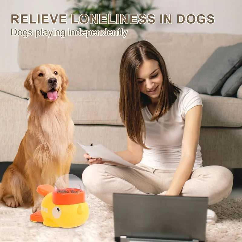 Dog Treat Dispenser Toy Automatic Interactive Pet Feeder Battery Free Eco Friendly Mental Stimulation