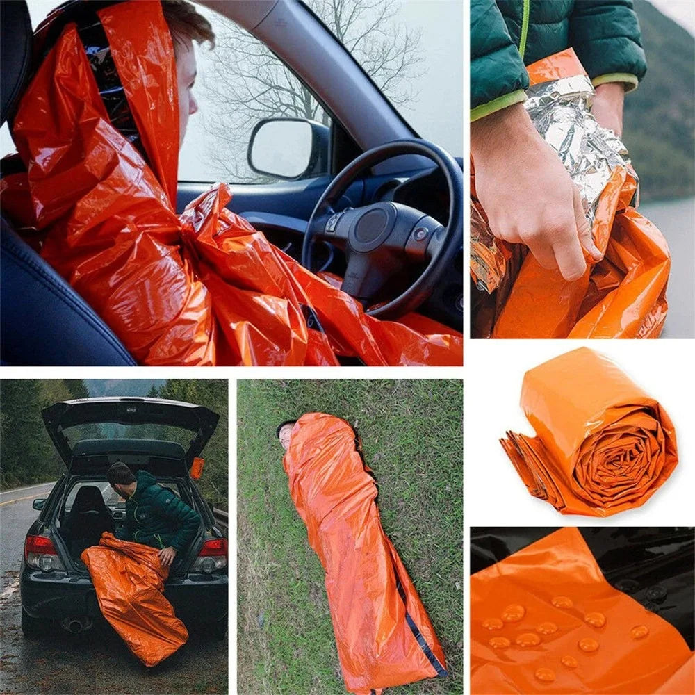 Emergency Sleeping Bag Premium NASA Mylar Thermal Bivvy Sack Heat Retention