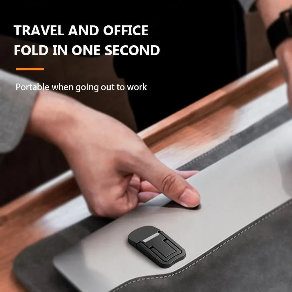 Ergonomic Laptop Stand Portable Foldable Zinc Alloy Riser With Cooling
