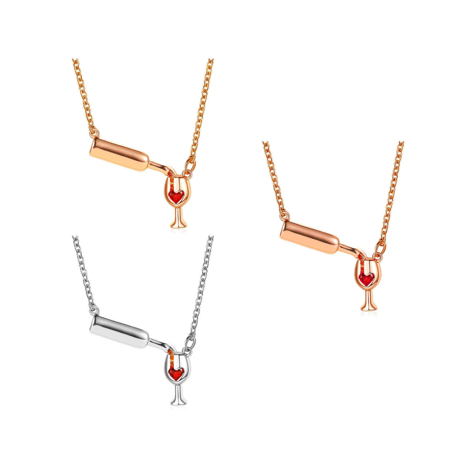 mode vinflaske halskæde